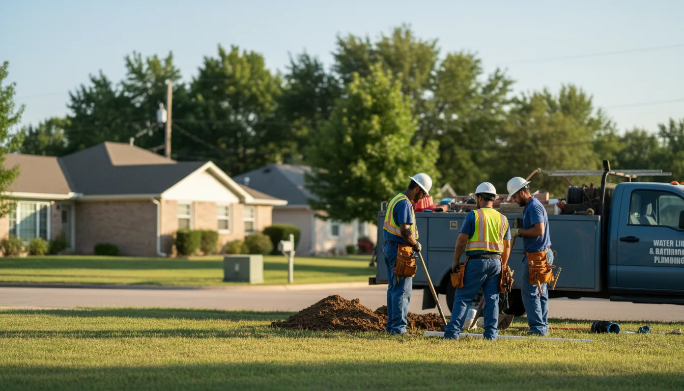 Residential water line and bathroom plumbing service in Feasterville Trevose, PA